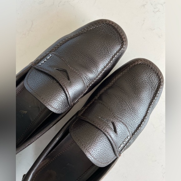 Prada Men’s Saffiano Leather Driving Loafers - Picture 2 of 14